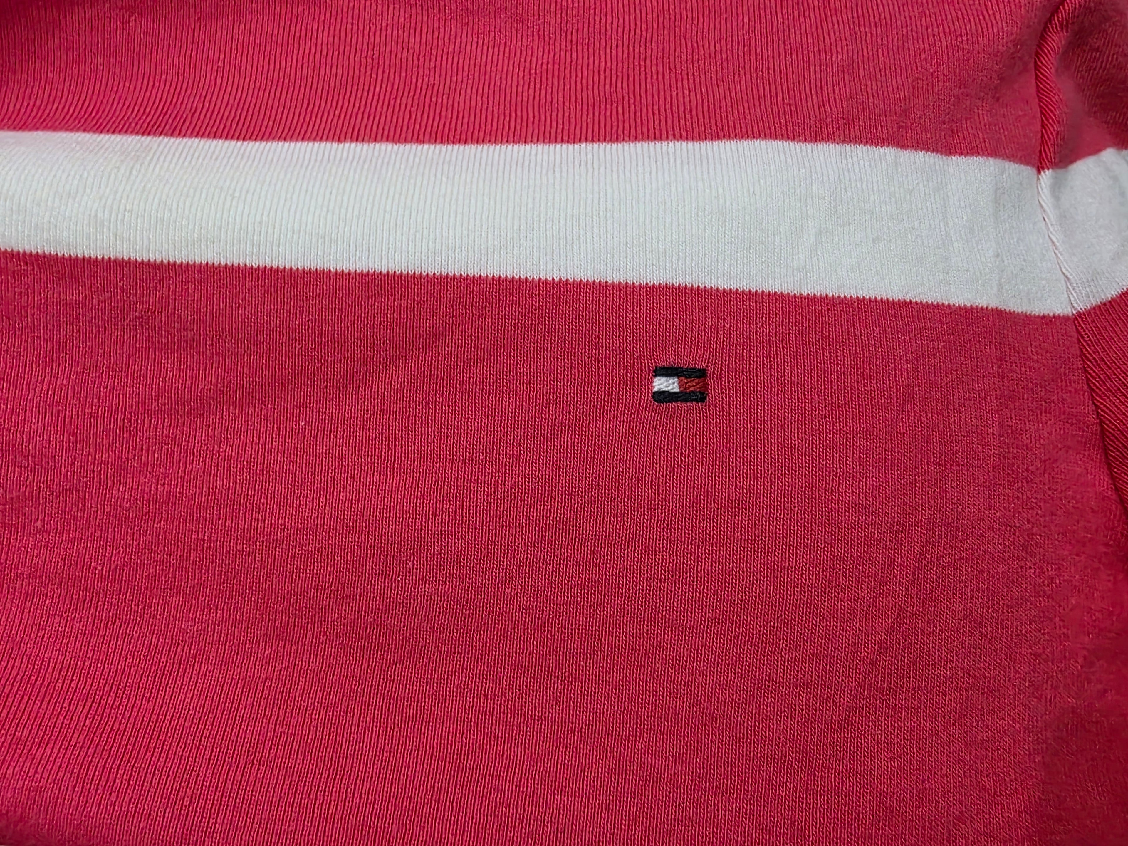 Playera Tommy Hilfiger de Mujer Extra Chica mamga corta color coral