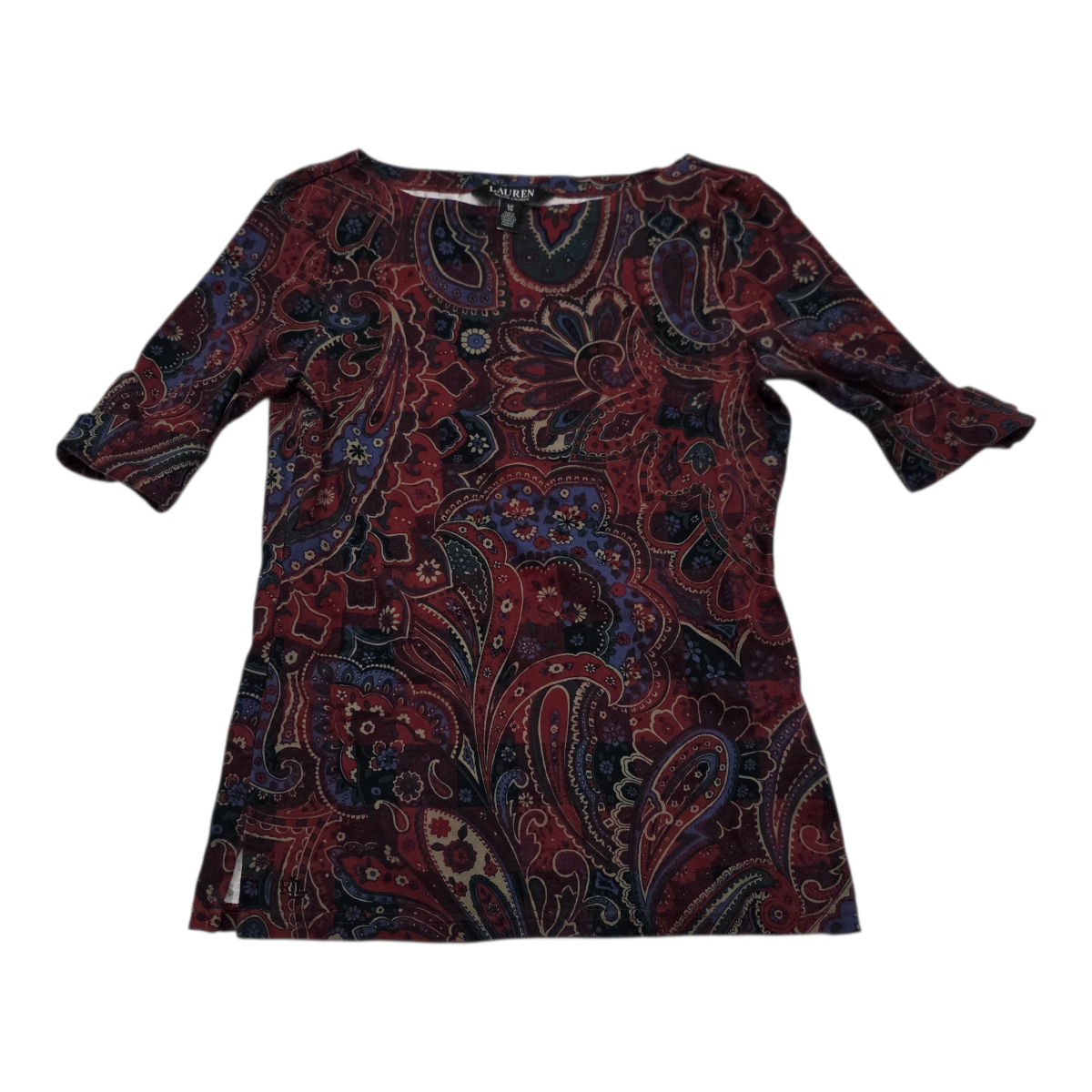 Playera Ralph lauren black de Mujer color vino manga corta
