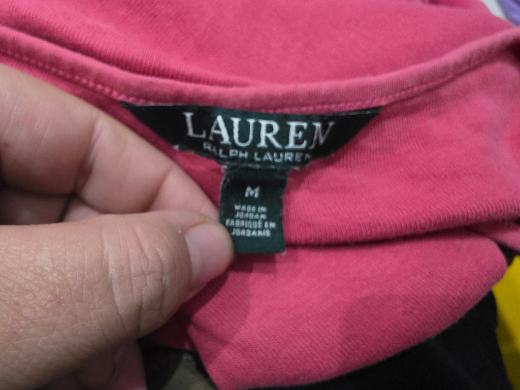 Playera Ralph lauren coral manga corta de Mujer Mediana