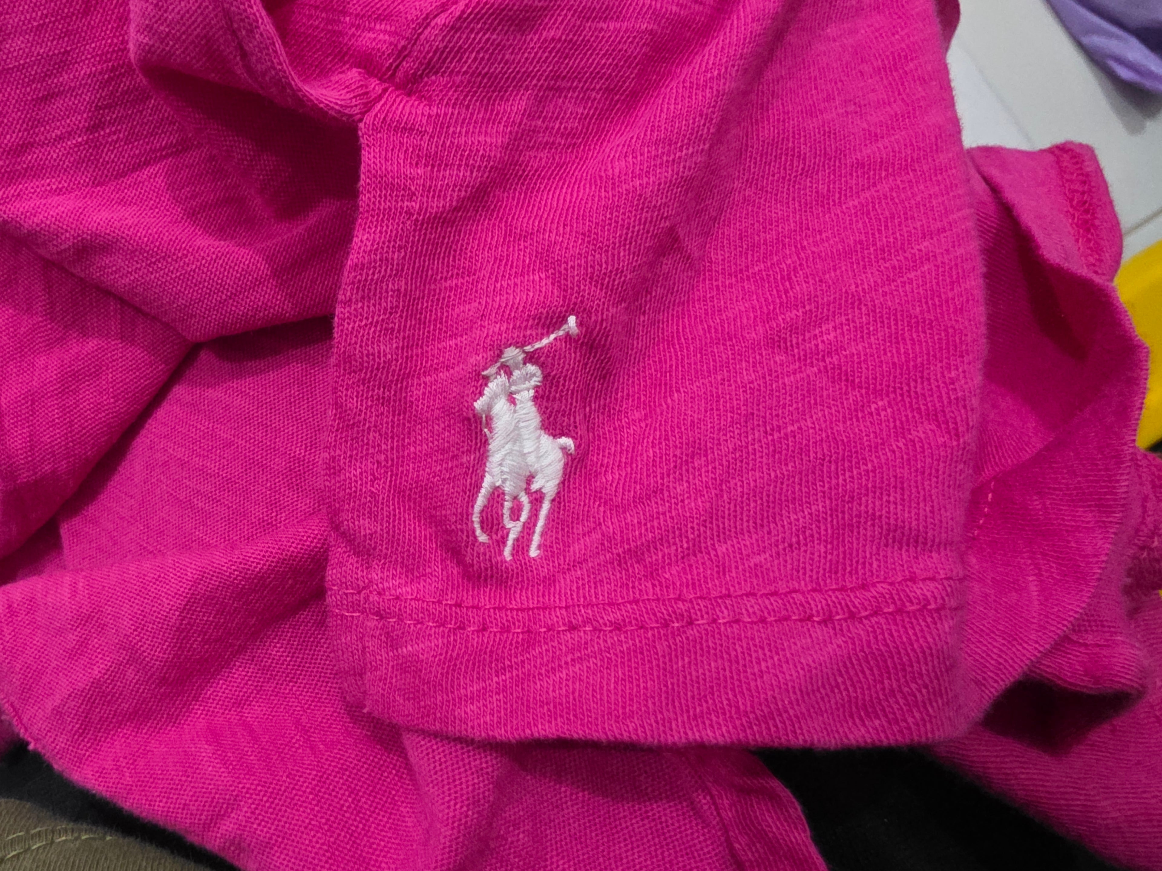 Playera Polo ralph lauren de Mujer fucsia manga corta Mediana