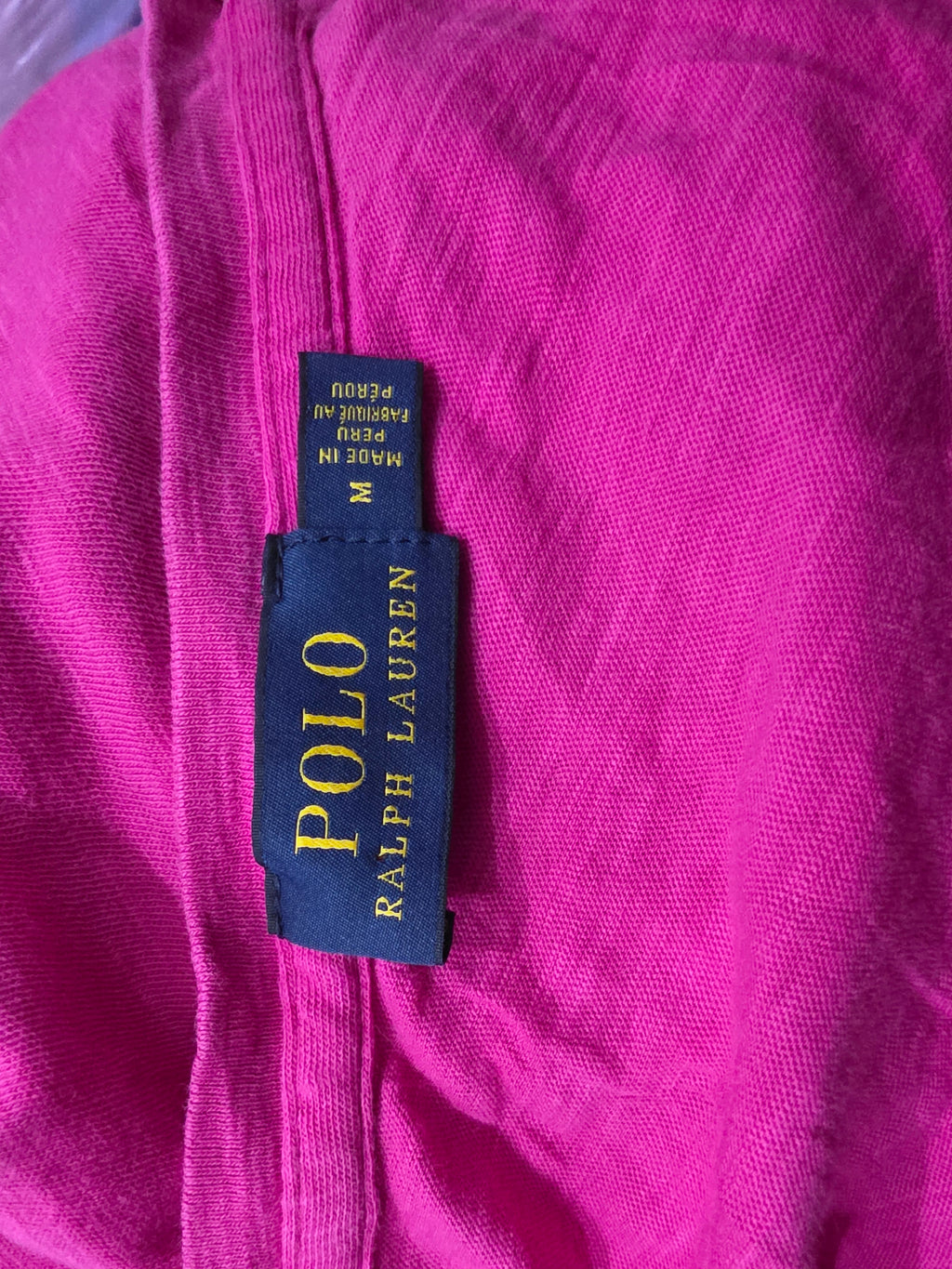 Playera Polo ralph lauren de Mujer fucsia manga corta Mediana