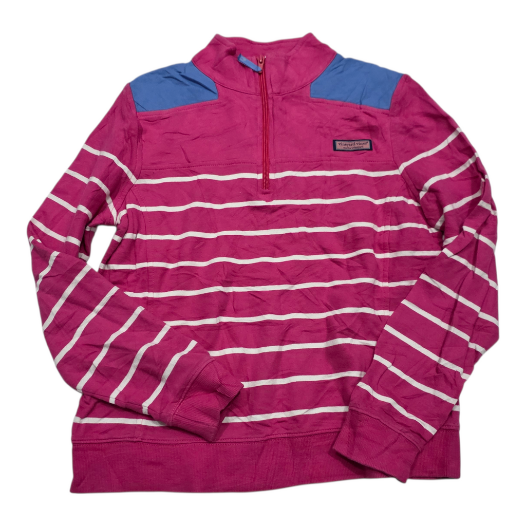 Sudadera Vineyard Vines rosa con lineas blancas