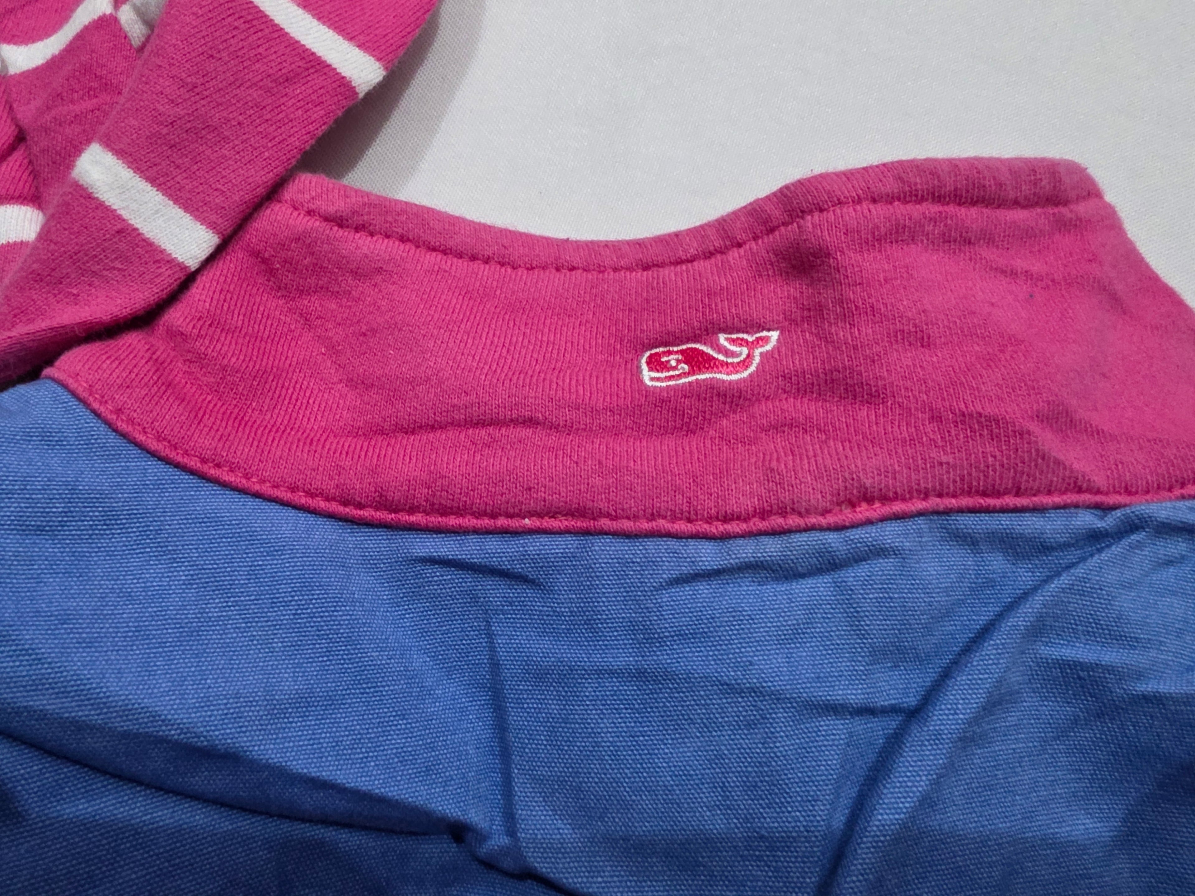 Sudadera Vineyard Vines rosa con lineas blancas