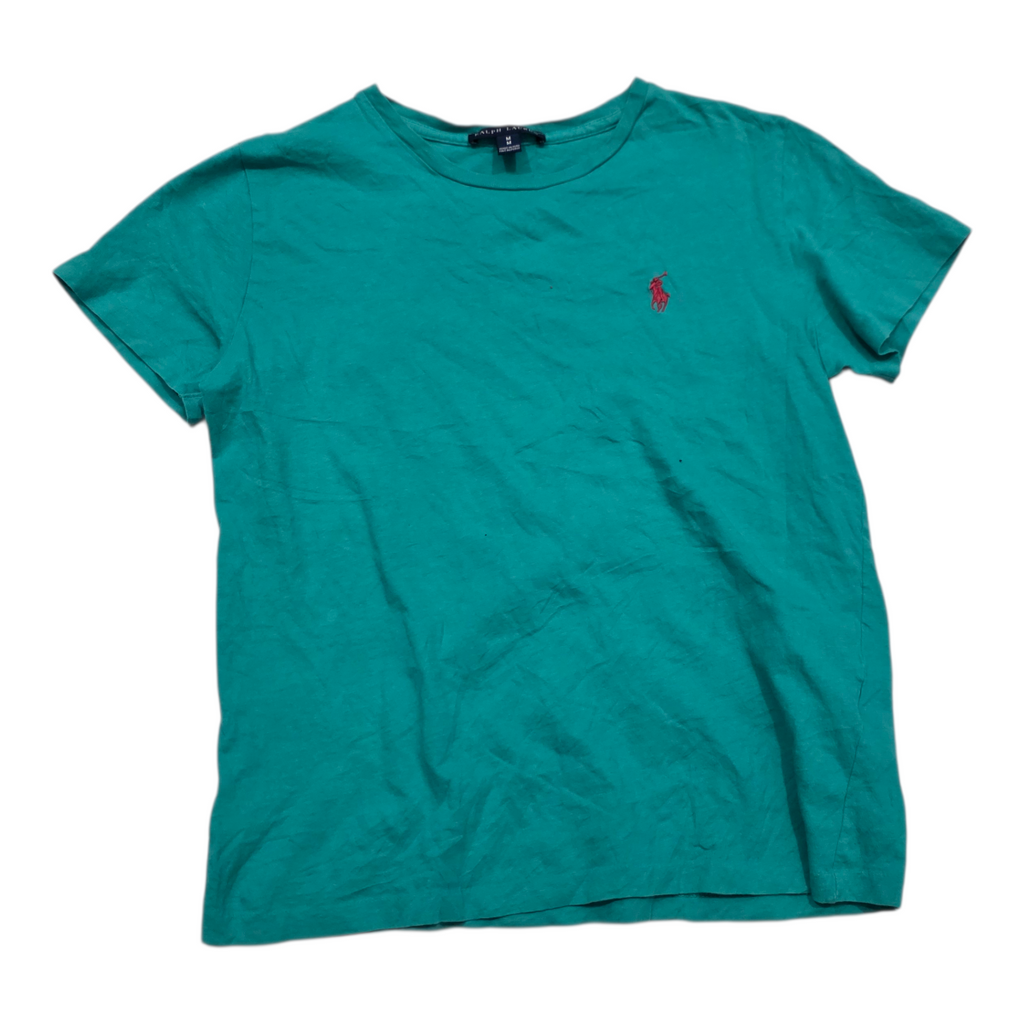 Playera Ralph lauren azul turquesa de Mujer manga corta Mediana