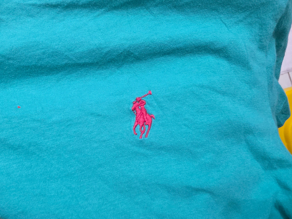 Playera Ralph lauren azul turquesa de Mujer manga corta Mediana