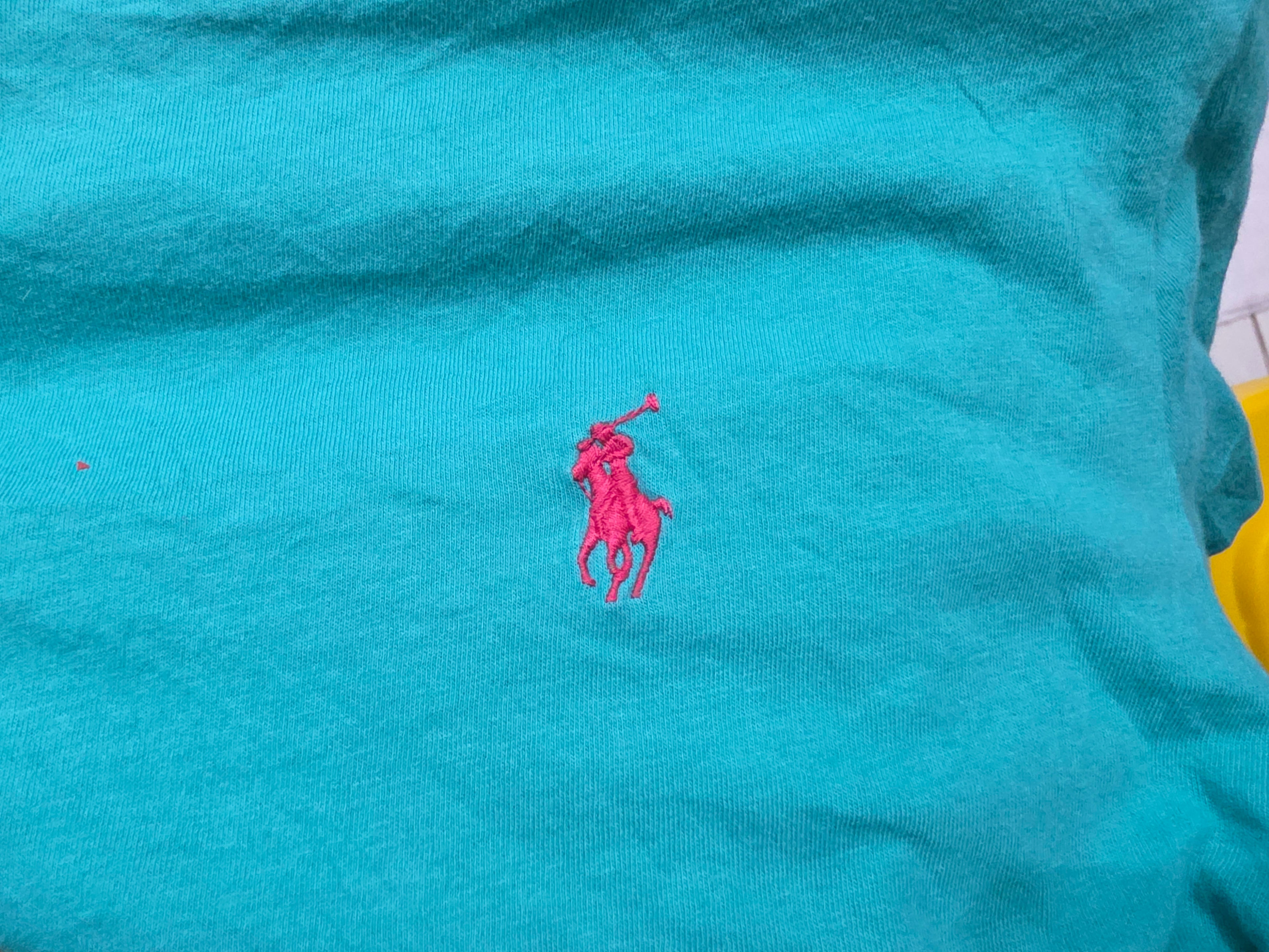 Playera Ralph lauren azul turquesa de Mujer manga corta Mediana