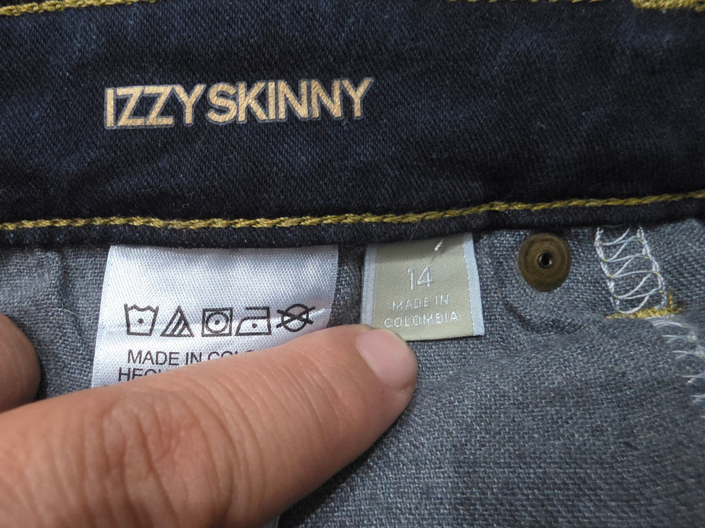 Pantalon Michael Kors Izzy Skinny talla 14 de mezclilla azul