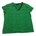 Playera Tommy Hilfiger Extra Grande de Mujer verde con lunares
