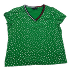 Playera Tommy Hilfiger Extra Grande de Mujer verde con lunares
