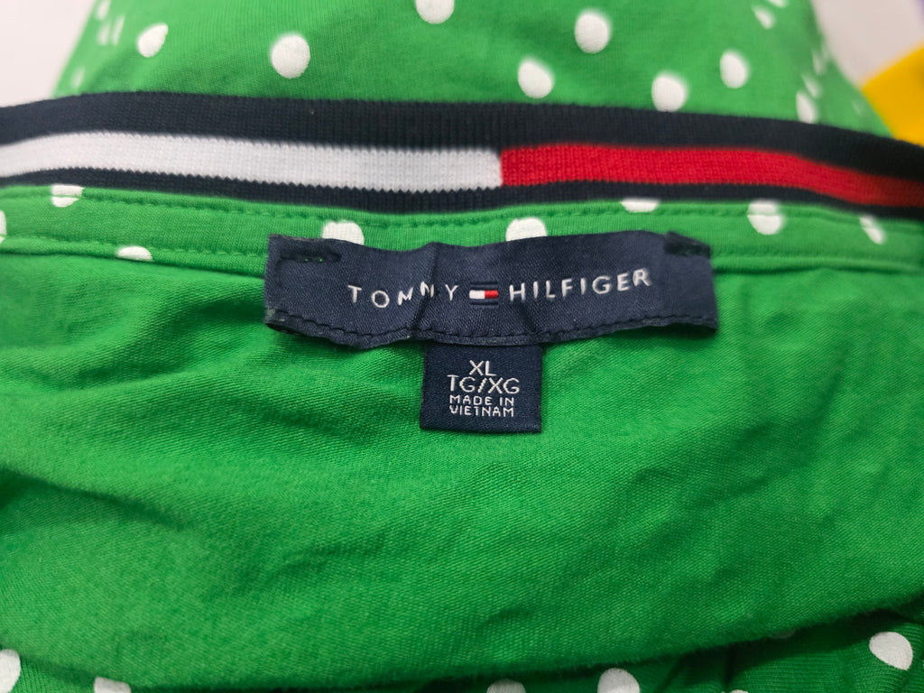 Playera Tommy Hilfiger Extra Grande de Mujer verde con lunares