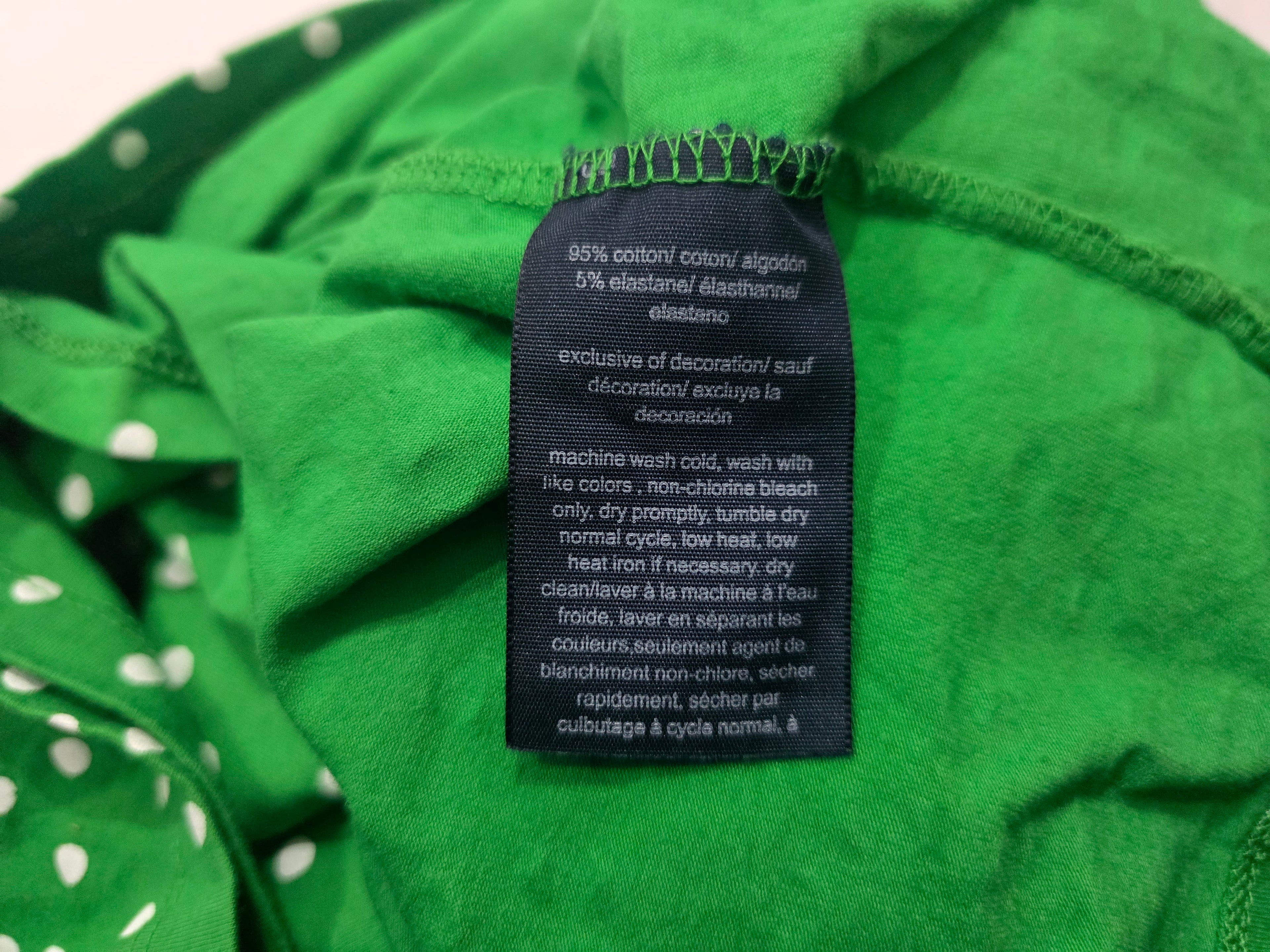 Playera Tommy Hilfiger Extra Grande de Mujer verde con lunares