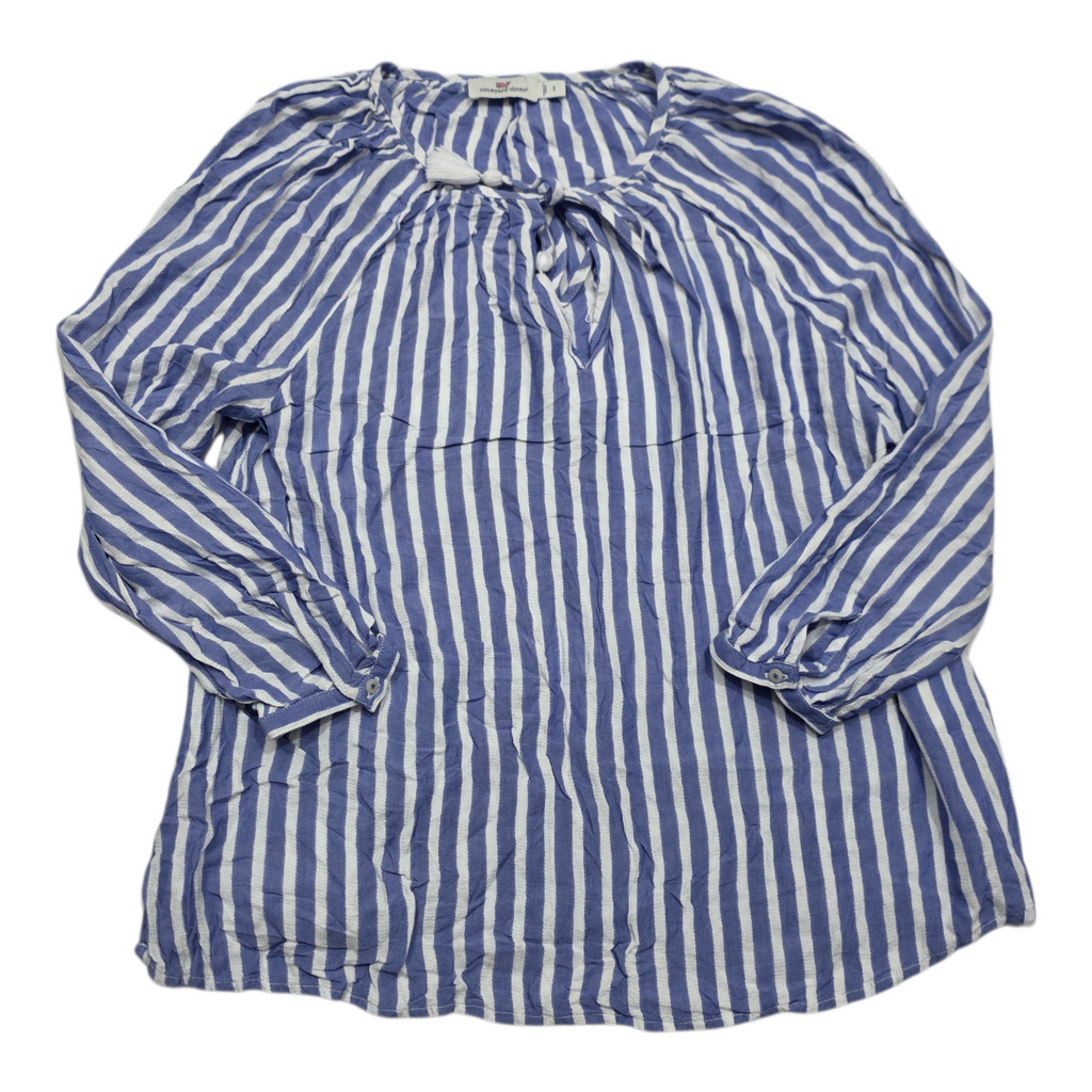 Blusa Vineyard Vines de Mujer rayada blanco/azul com cordon talla Chica