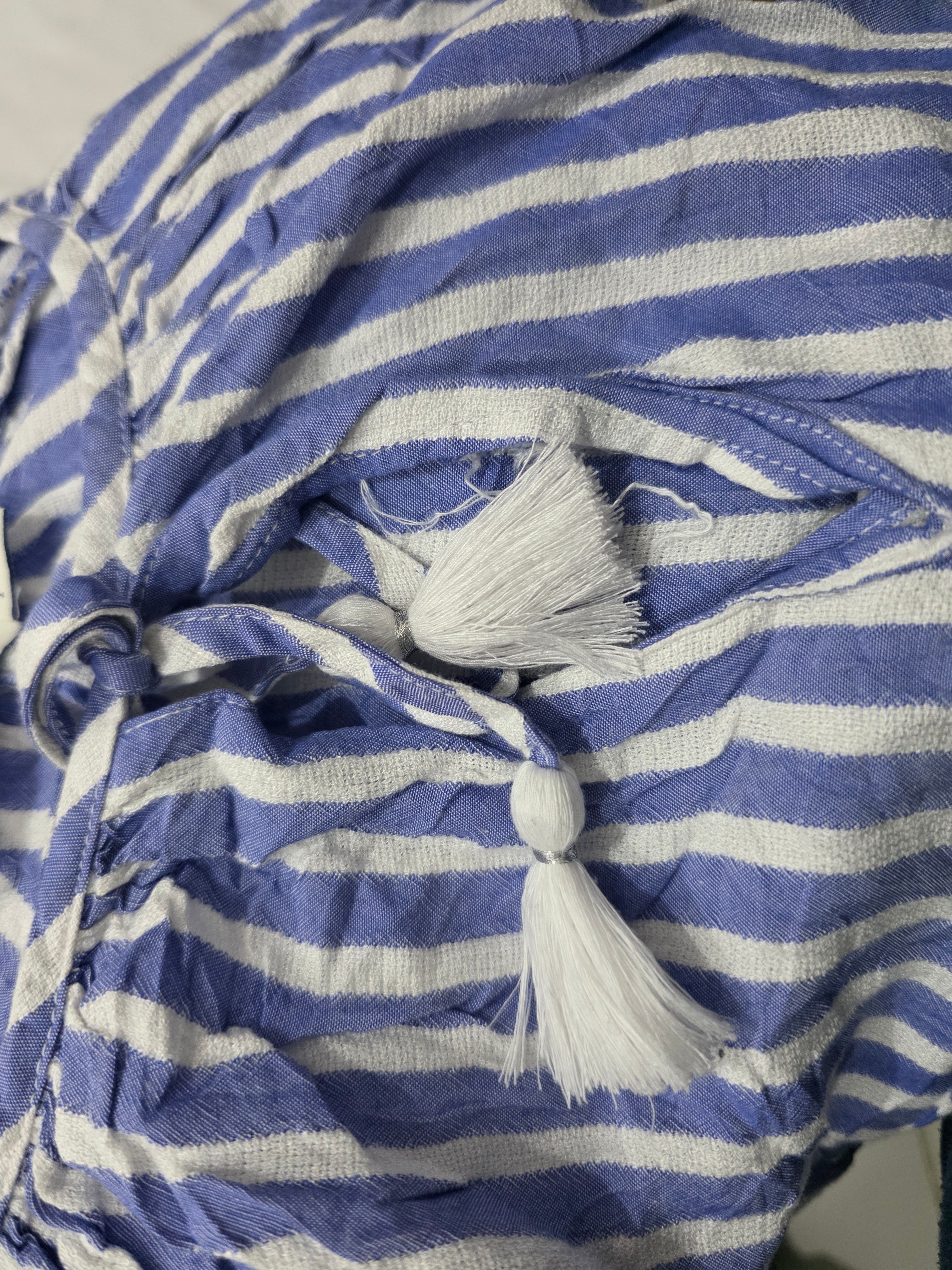 Blusa Vineyard Vines de Mujer rayada blanco/azul com cordon talla Chica