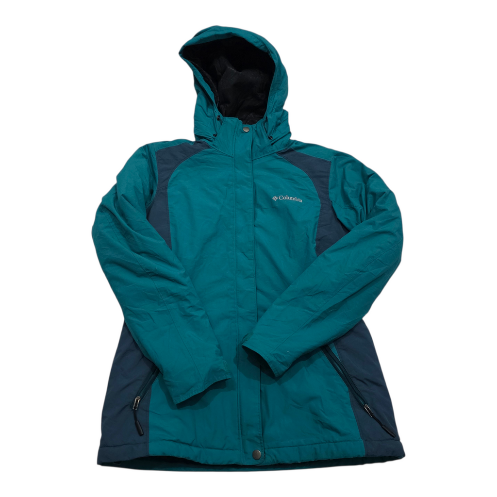 Chamarra Impermeable columbia azul de Mujer Talla Chica