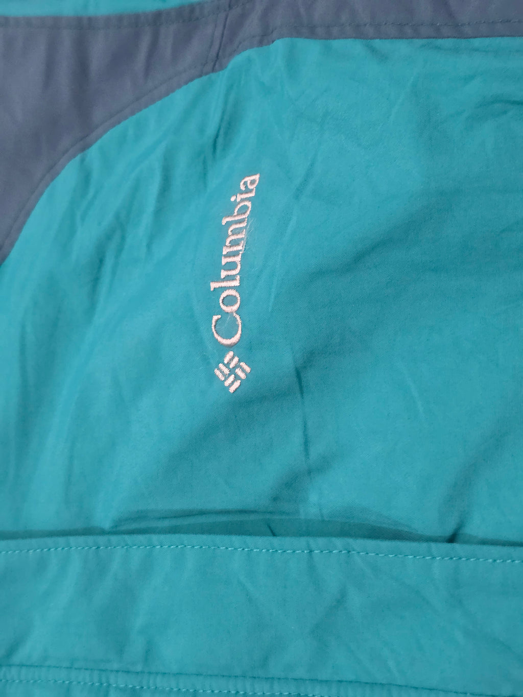 Chamarra Impermeable columbia azul de Mujer Talla Chica