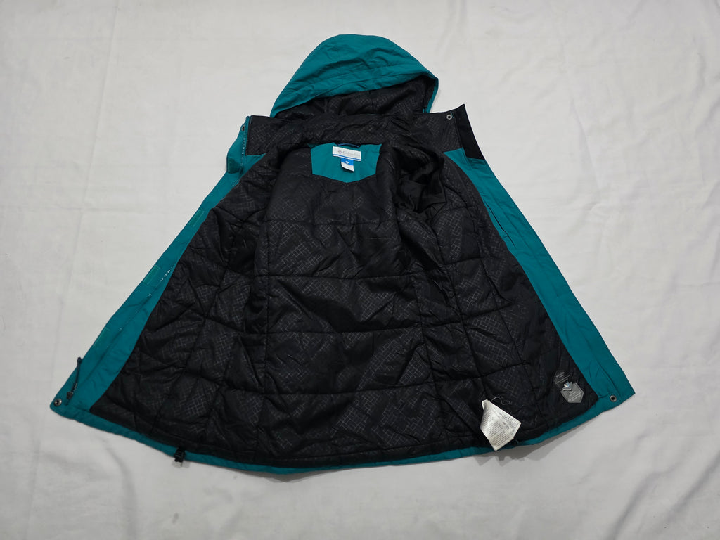 Chamarra Impermeable columbia azul de Mujer Talla Chica