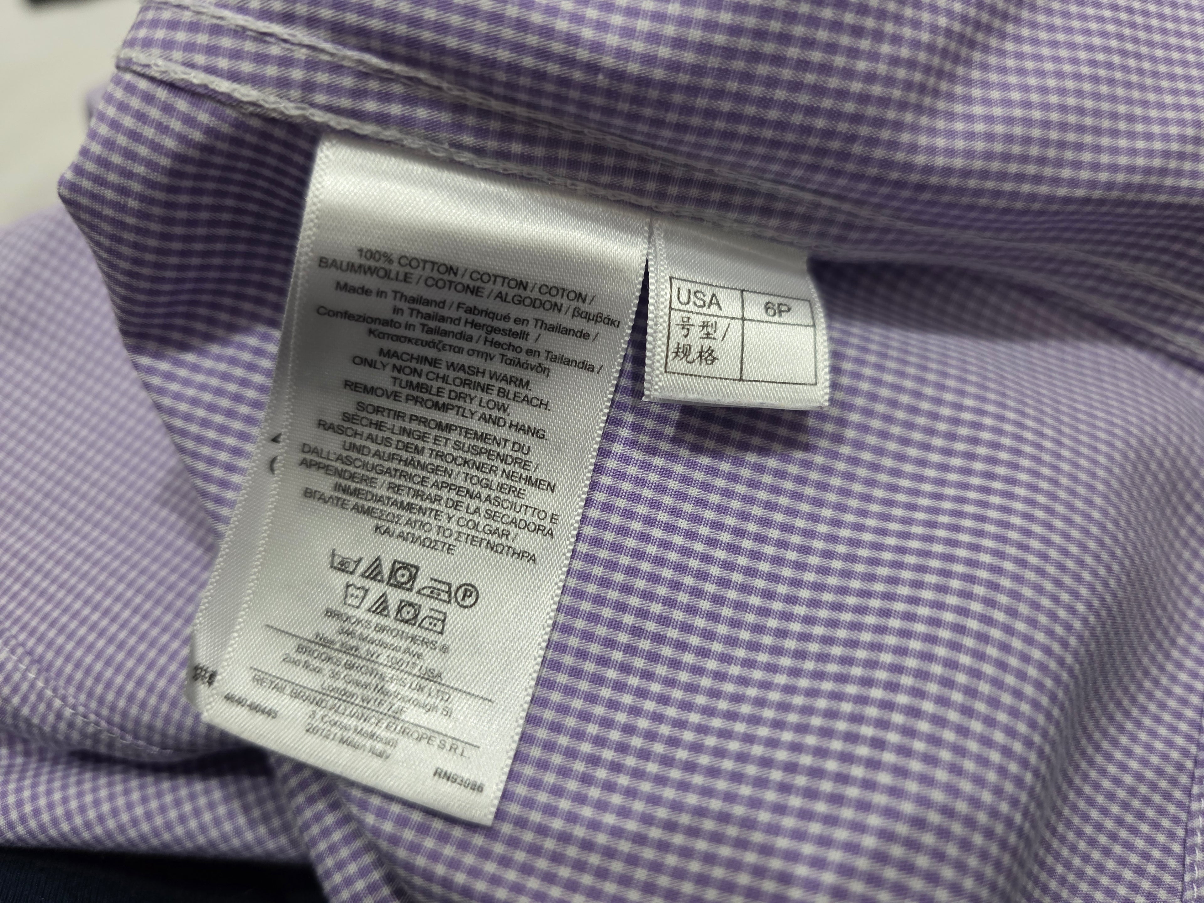 Camisa Brooks brothers talla 6 PETITE color lavanda