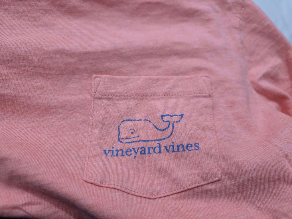 Playera Vineyard Vines color rosa Mediana manga larga