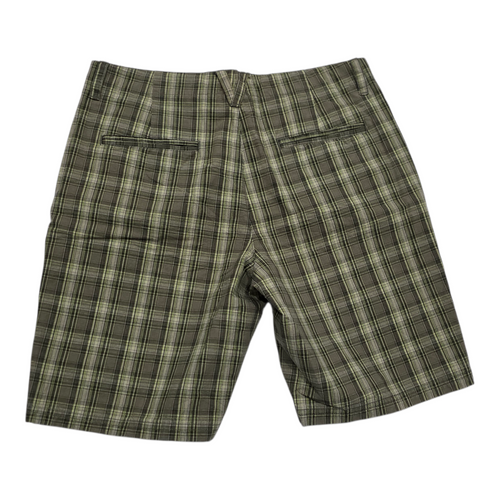 Bermuda Columbia de Mujer talla 8 cuadriculado color verde/cafe