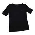 Playera Tommy Hilfiger de Mujer manga corta color negro $