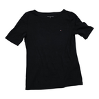 Playera Tommy Hilfiger de Mujer manga corta color negro $