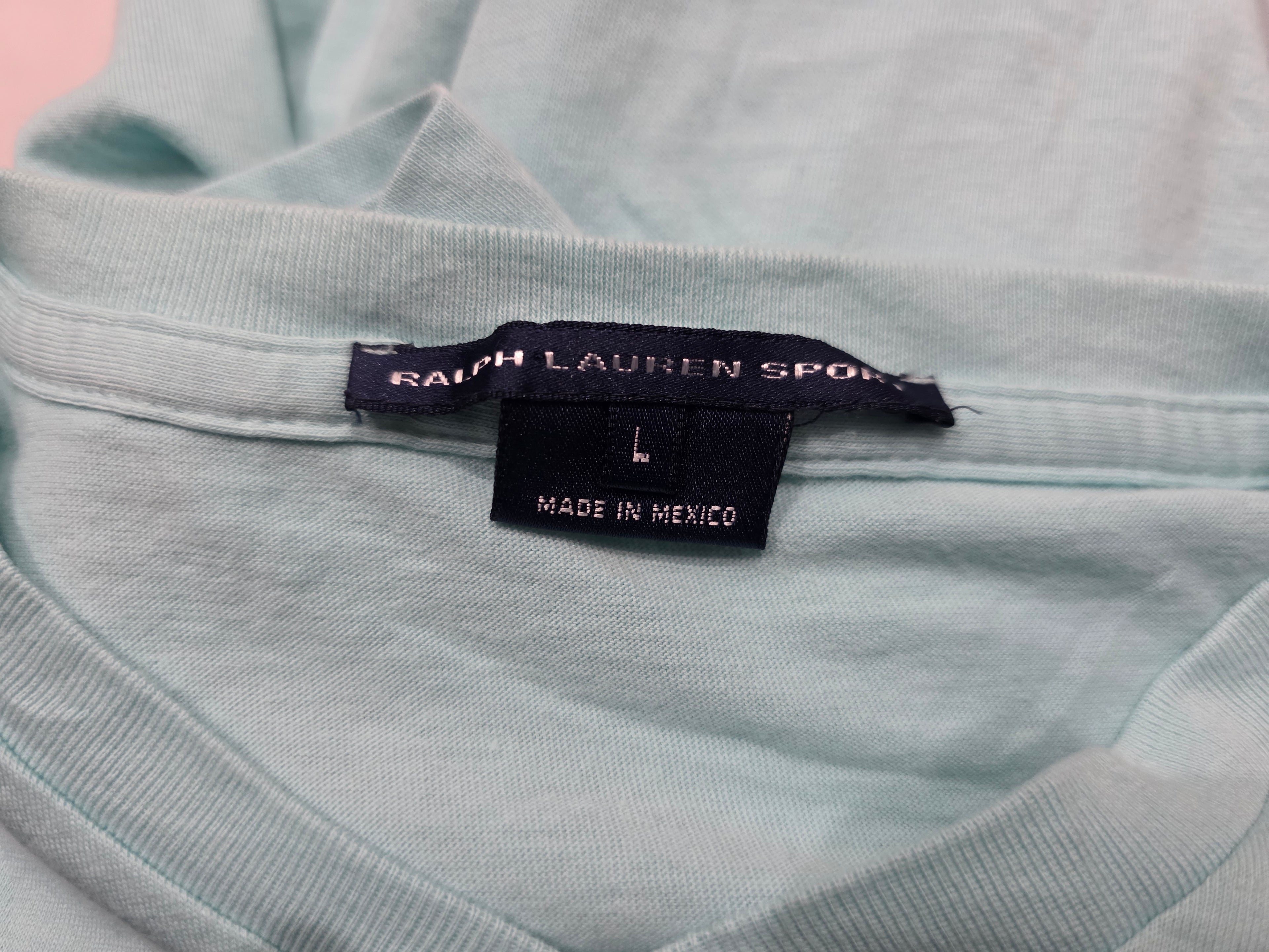 Playera Ralph lauren Sport color menta manga corta