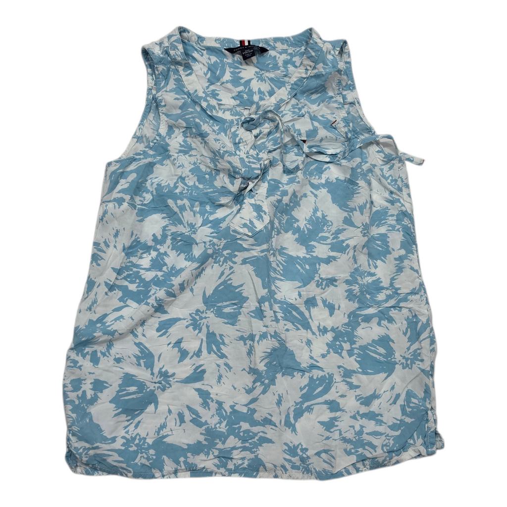 Blusa Tommy Hilfiger de viscose azul con blanco