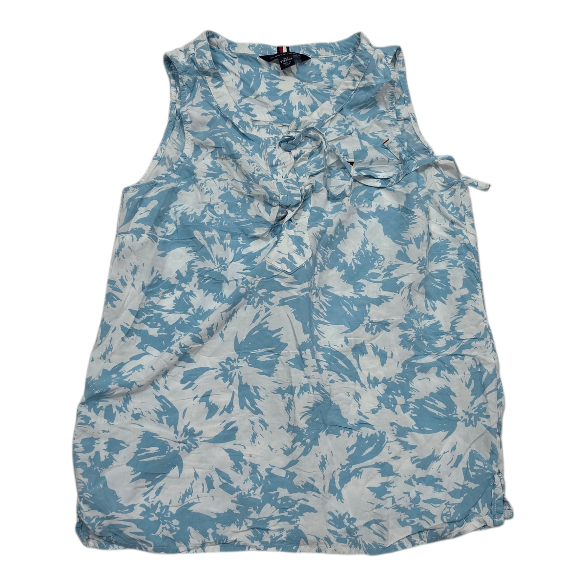 Blusa Tommy Hilfiger de viscose azul con blanco
