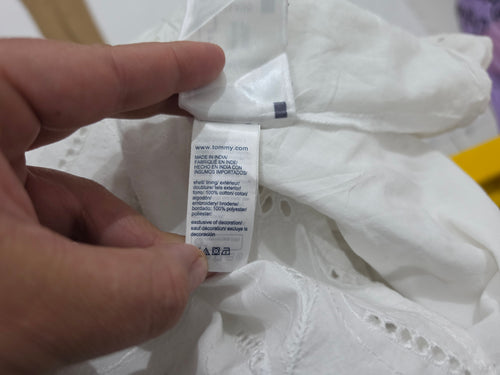 Blusa Tommy Hilfiger De Mujer De Encaje Blanco Extrachico