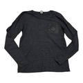 Playera Harley Davidson De Mujer Talla Chica Gris Oscuro