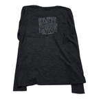 Playera Harley Davidson De Mujer Talla Chica Gris Oscuro