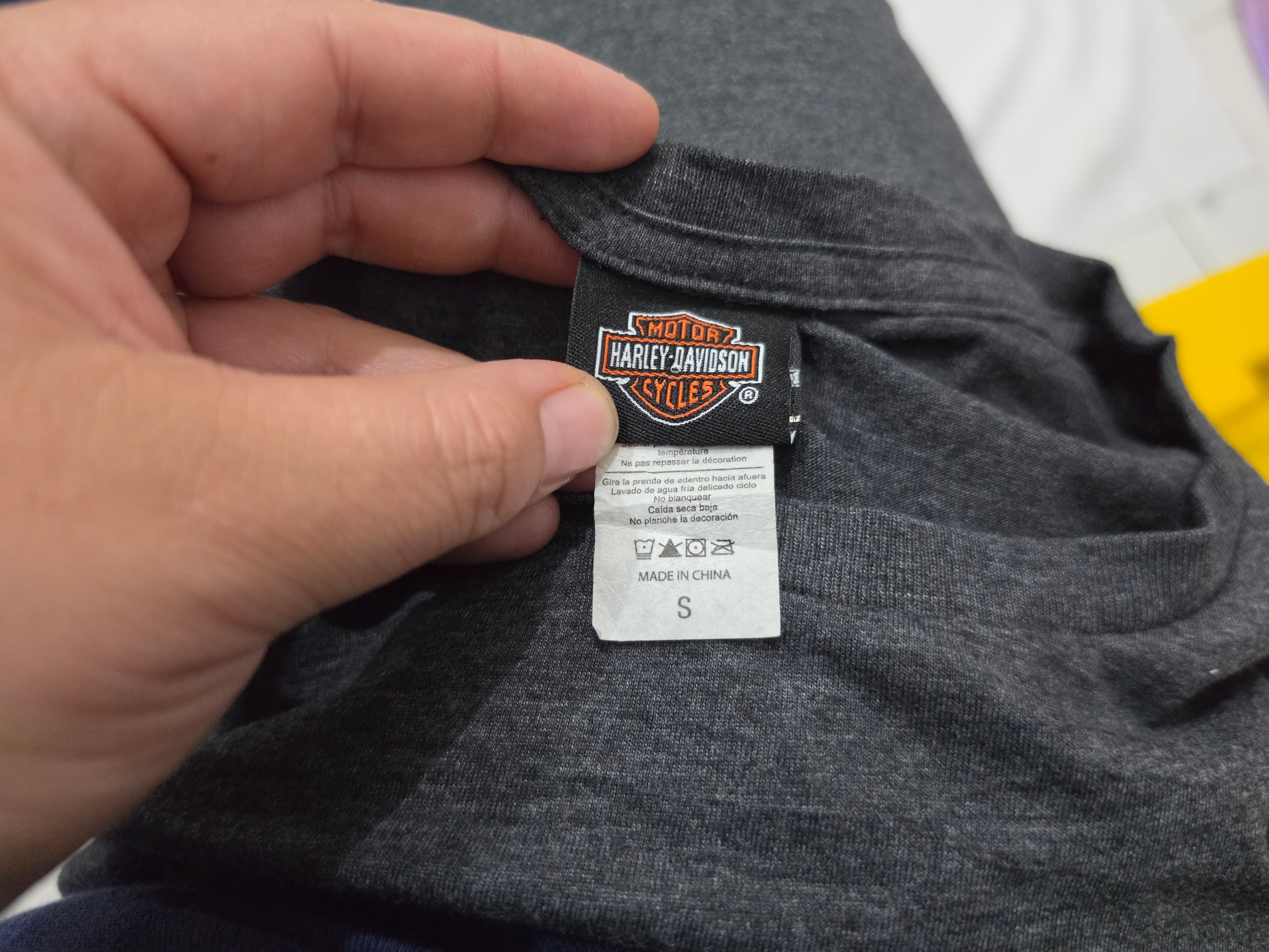 Playera Harley Davidson De Mujer Talla Chica Gris Oscuro