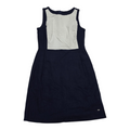 Vestido Tommy Hilfiger Talla 4 Azul Con Blanco Algodón/lino