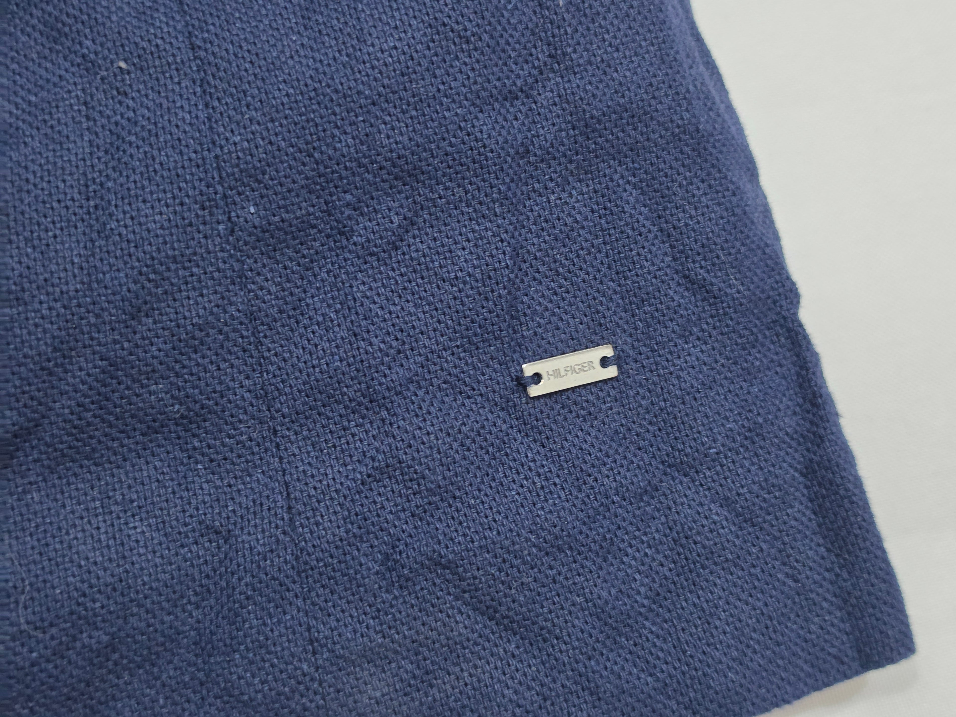 Vestido Tommy Hilfiger Talla 4 Azul Con Blanco Algodón/lino