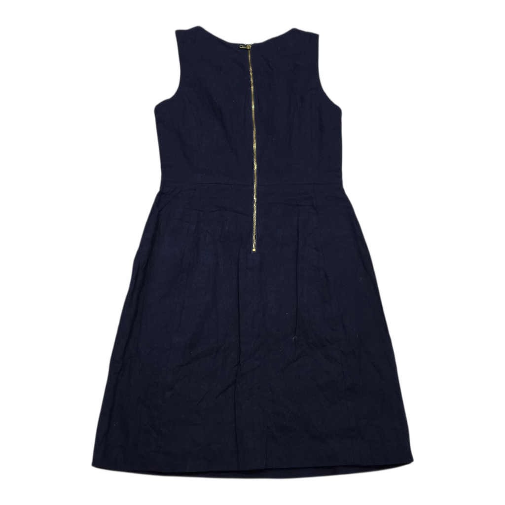 Vestido Tommy Hilfiger Talla 4 Azul Con Blanco Algodón/lino