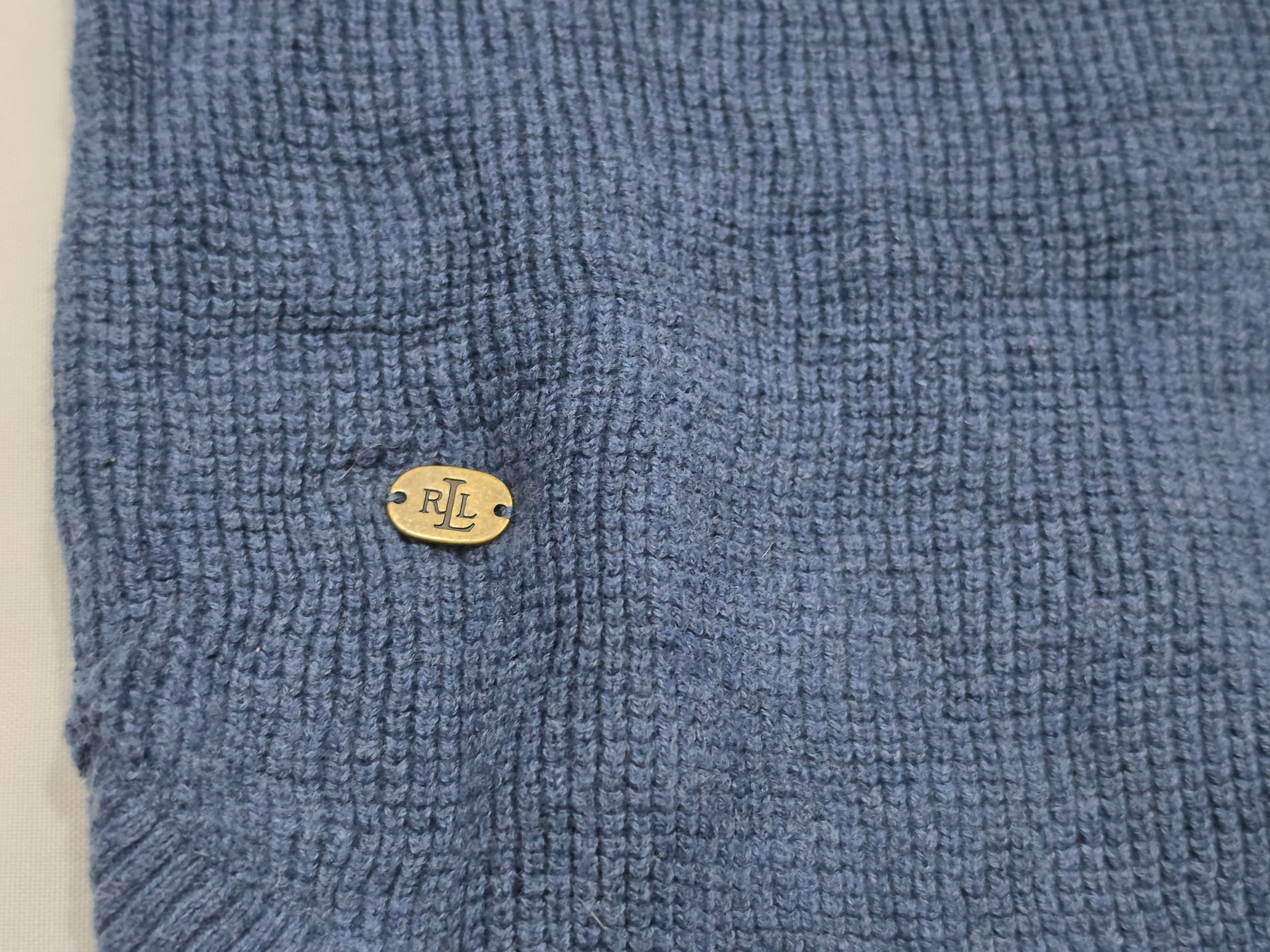 Sueter Ralph Lauren Azul Acero De Mujer Talla Mediano
