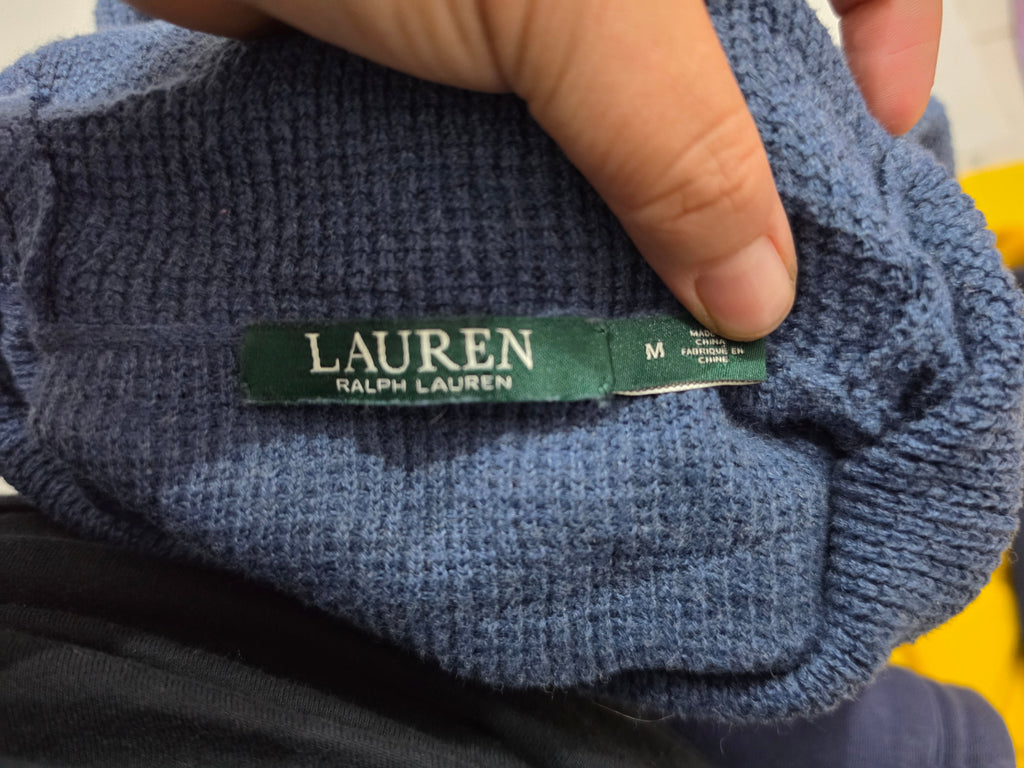 Sueter Ralph Lauren Azul Acero De Mujer Talla Mediano