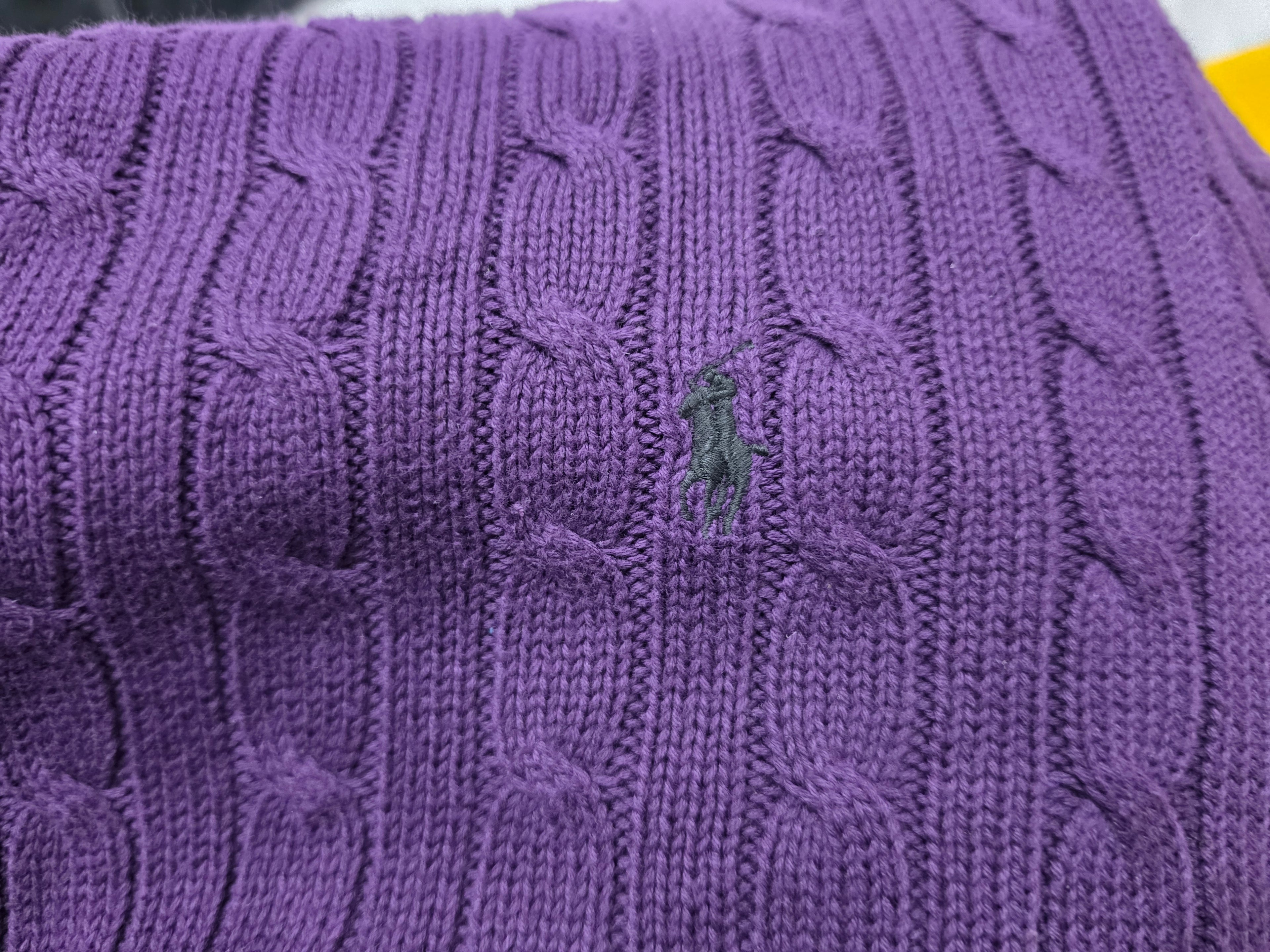 Sueter Ralph Lauren Sport Manga Corta Color Morado Mediano