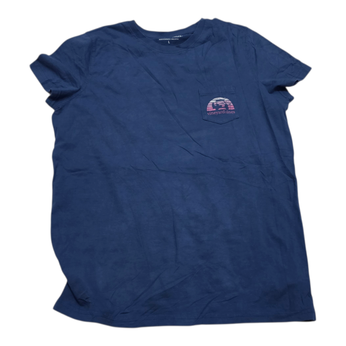 Playera Vineyard Vines Mangas Corta Azul De Mujer Grande