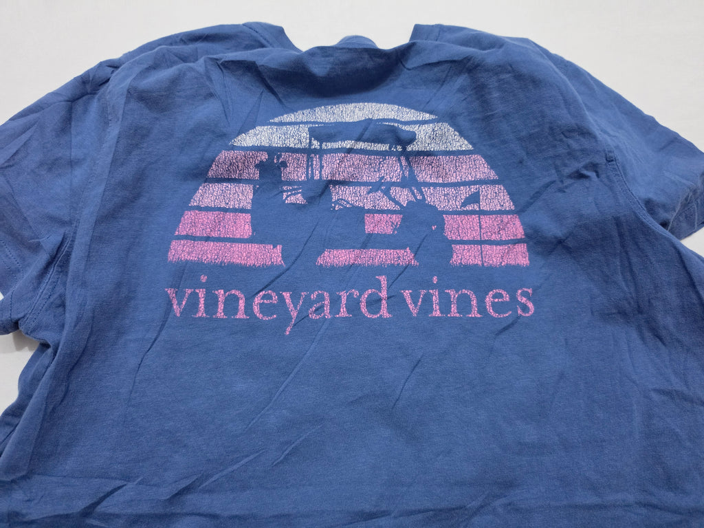 Playera Vineyard Vines Mangas Corta Azul De Mujer Grande