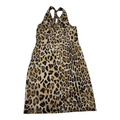 Vestido Ralph Lauren Animal Print Color Cafe Talla 14