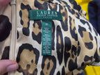 Vestido Ralph Lauren Animal Print Color Cafe Talla 14