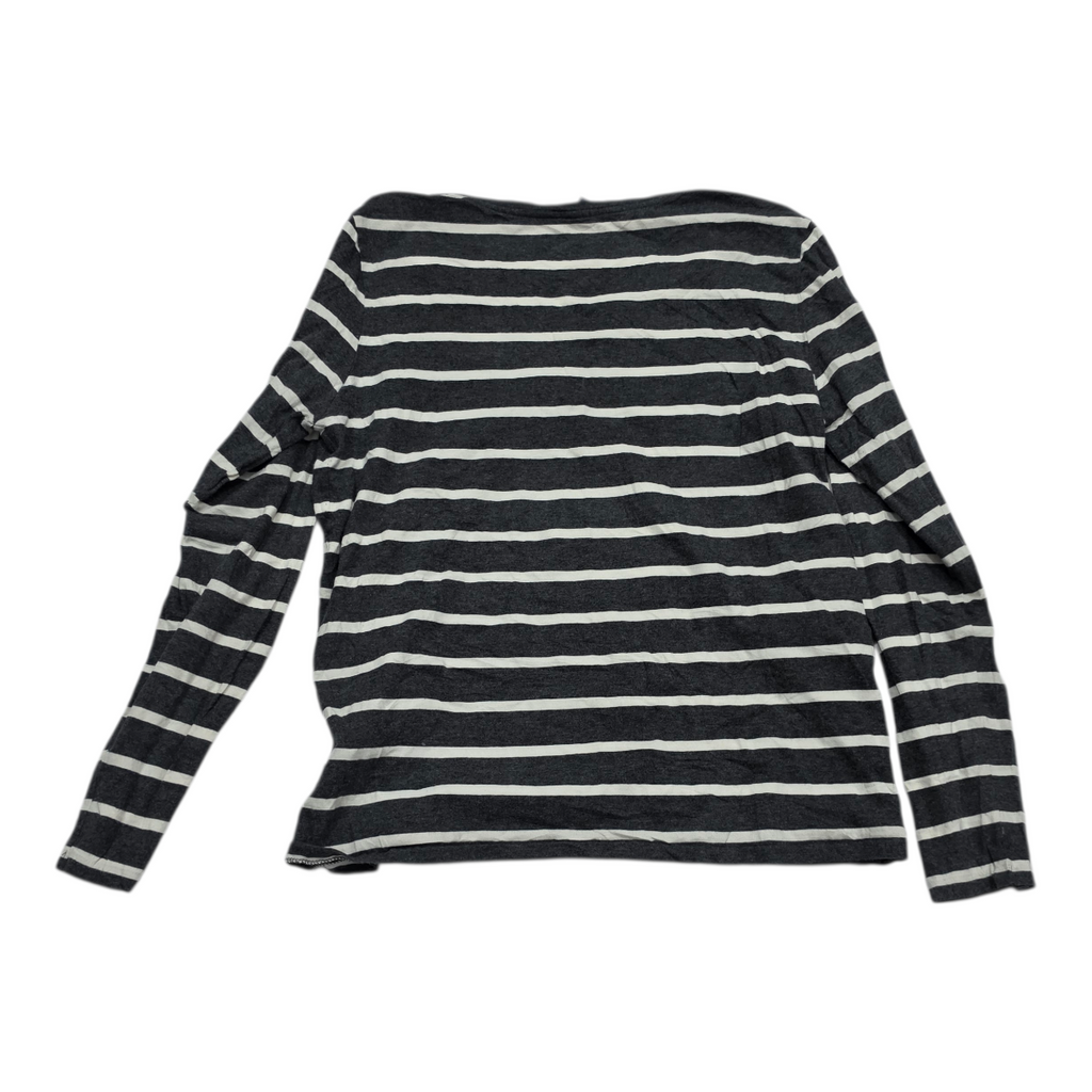 Playera Ralph Lauren Mujer Extra Grande Color Gris Rayada Verde Lisa Xl Rayada