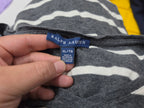 Playera Ralph Lauren Mujer Extra Grande Color Gris Rayada Verde Lisa Xl Rayada
