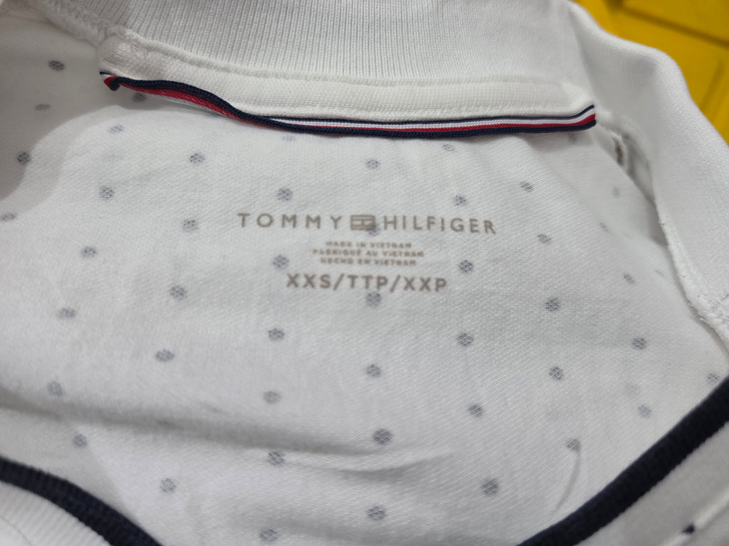 Playera Tommy Hilfiger Talla Xxs De Mujer Blanca Con Lunares