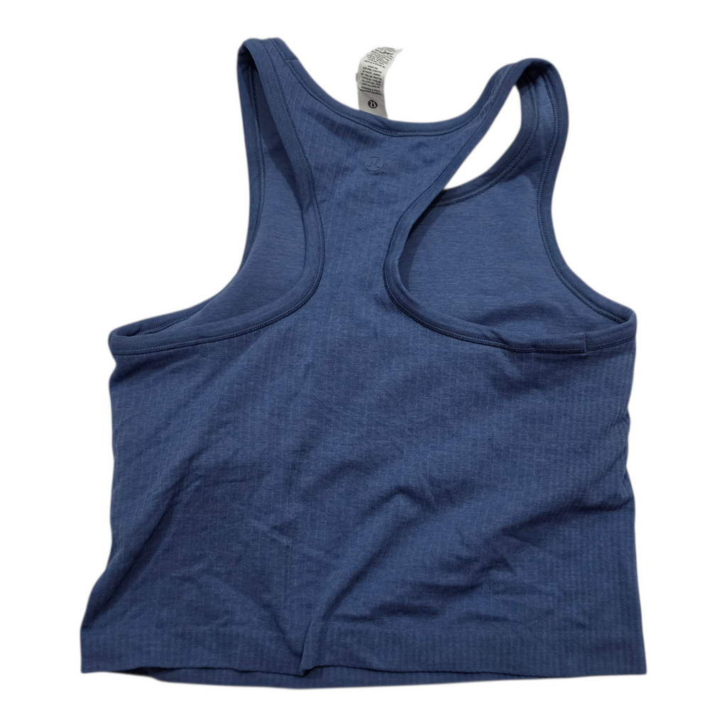 Playera Crop Top Lululemon Azul Acero De Mujer Talla 6