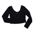 Playera Crop Top Manga Larga Lululemon Color Negro Talla 8