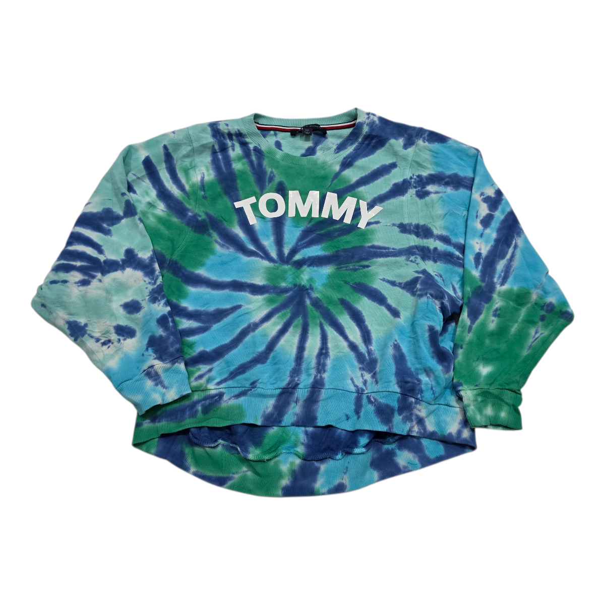 Sudadera Ligera Tommy Hilfiger De Mujer Tie Dye Azul/morado