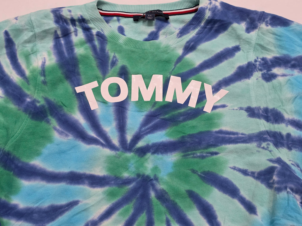 Sudadera Ligera Tommy Hilfiger De Mujer Tie Dye Azul/morado