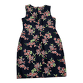 Vestido Tommy Hilfiger Azul Marino Floreada Sin Manga 14
